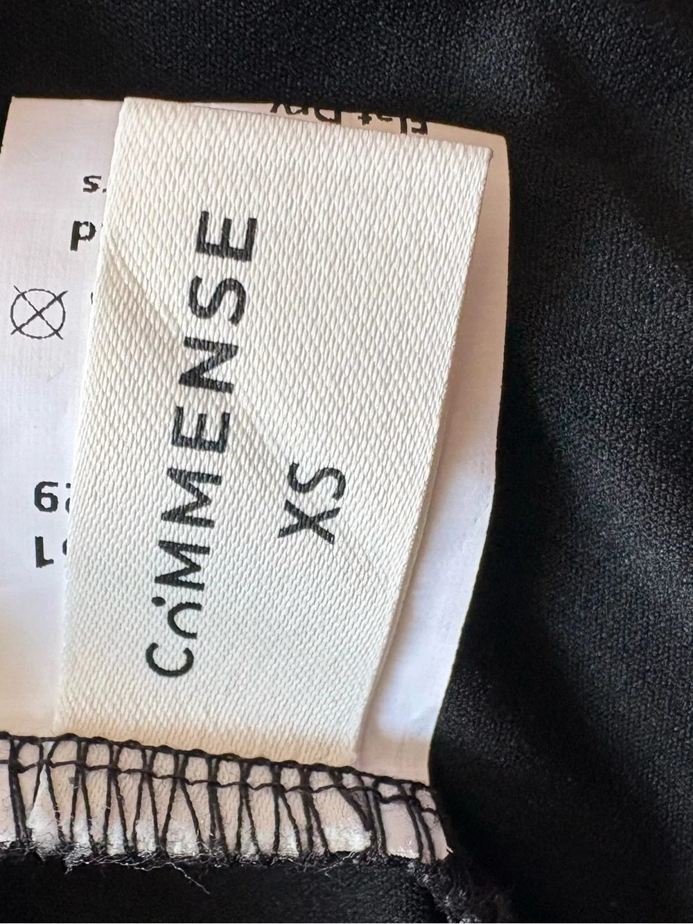 Commense Black Asymmetrical One-Shoulder Knot Dress